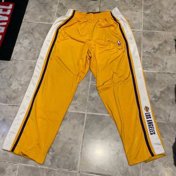 Los Angeles Lakers Vintage 2000s Nike Team Issue Gamer NBA Warmup Pants USA XL